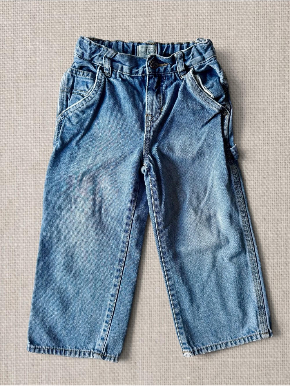 The Children's Place Toddler Boys 3T Utility Carpenter Jeans Adjustable Waist